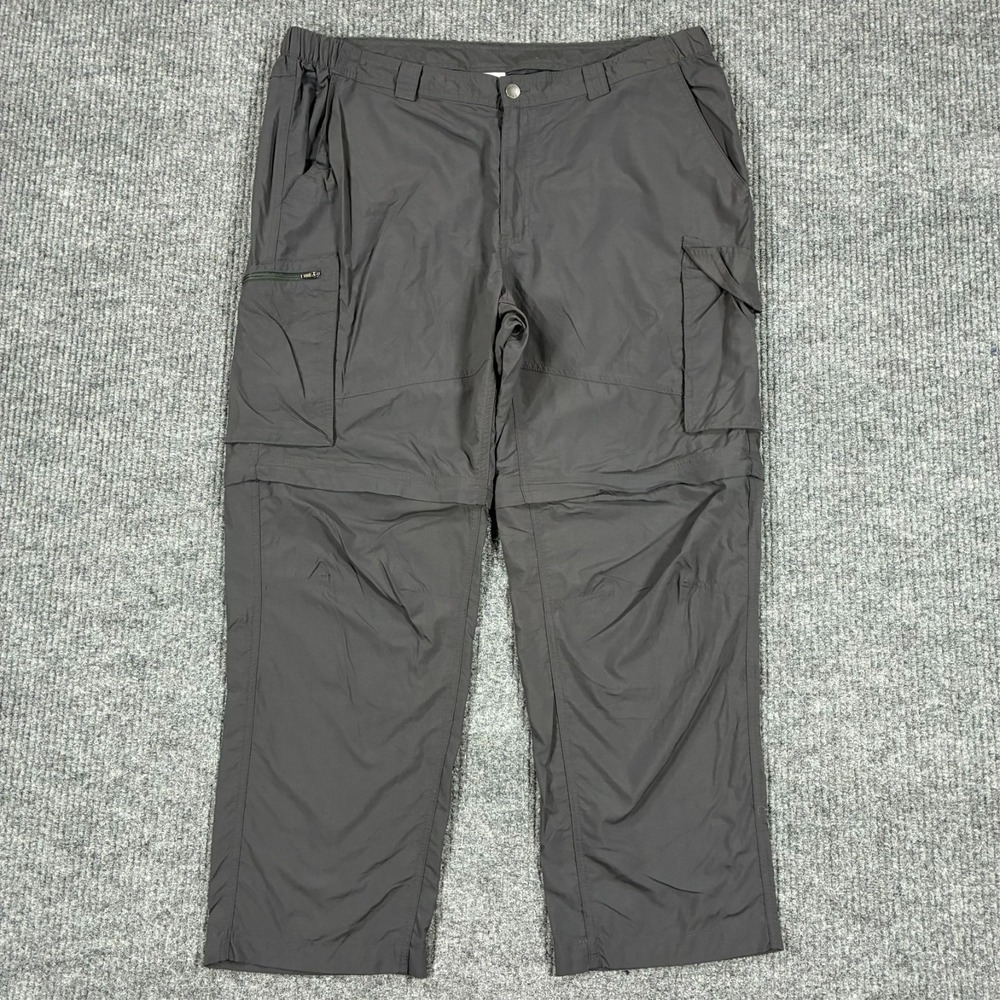 Columbia Convertible Cargo Pants Mens Size 42x30 Gray Zip Off Outdoor Hiking